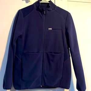 Figs Navy Blue Fleece Jacket in Medium